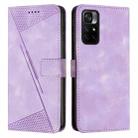 For Xiaomi Poco M4 Pro 5G Dream Triangle Leather Phone Case with Lanyard(Purple) - 1
