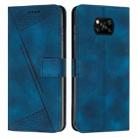 For Xiaomi Poco X3 / X3 NFC Dream Triangle Leather Phone Case with Lanyard(Blue) - 1