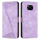 For Xiaomi Poco X3 / X3 NFC Dream Triangle Leather Phone Case with Lanyard(Purple) - 1