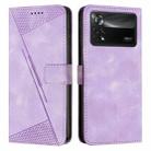 For Xiaomi Poco X4 Pro 5G Dream Triangle Leather Phone Case with Lanyard(Purple) - 1