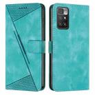 For Xiaomi Redmi 10 / 10 Prime Dream Triangle Leather Phone Case with Lanyard(Green) - 1