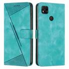 For Xiaomi Redmi 10A / 9C Dream Triangle Leather Phone Case with Lanyard(Green) - 1