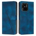 For Xiaomi Redmi 10C Dream Triangle Leather Phone Case with Lanyard(Blue) - 1