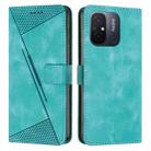 For Xiaomi Redmi 11A / 12C Dream Triangle Leather Phone Case with Lanyard(Green) - 1