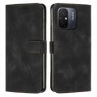 For Xiaomi Redmi 11A / 12C Dream Triangle Leather Phone Case with Lanyard(Black) - 1