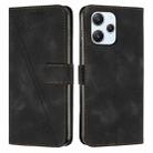 For Xiaomi Redmi 12 4G Dream Triangle Leather Phone Case with Lanyard(Black) - 1