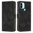 For Xiaomi Redmi A1+ / A2+ Dream Triangle Leather Phone Case with Lanyard(Black) - 1