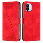 For Xiaomi Redmi A1 / A2 Dream Triangle Leather Phone Case with Lanyard(Red) - 1