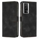 For Xiaomi Redmi K60 / K60 Pro Dream Triangle Leather Phone Case with Lanyard(Black) - 1
