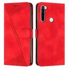 For Xiaomi Redmi Note 8 Dream Triangle Leather Phone Case with Lanyard(Red) - 1