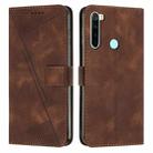 For Xiaomi Redmi Note 8 Dream Triangle Leather Phone Case with Lanyard(Brown) - 1