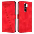 For Xiaomi Redmi Note 8 Pro Dream Triangle Leather Phone Case with Lanyard(Red) - 1