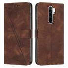 For Xiaomi Redmi Note 8 Pro Dream Triangle Leather Phone Case with Lanyard(Brown) - 1