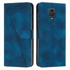 For Xiaomi Redmi Note 9 Pro / Note 9S Dream Triangle Leather Phone Case with Lanyard(Blue) - 1