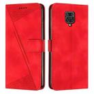 For Xiaomi Redmi Note 9 Pro / Note 9S Dream Triangle Leather Phone Case with Lanyard(Red) - 1