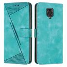 For Xiaomi Redmi Note 9 Pro / Note 9S Dream Triangle Leather Phone Case with Lanyard(Green) - 1