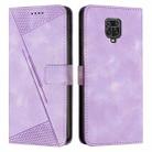 For Xiaomi Redmi Note 9 Pro / Note 9S Dream Triangle Leather Phone Case with Lanyard(Purple) - 1