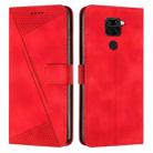 For Xiaomi Redmi Note 9 / 10X Dream Triangle Leather Phone Case with Lanyard(Red) - 1