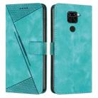 For Xiaomi Redmi Note 9 / 10X Dream Triangle Leather Phone Case with Lanyard(Green) - 1