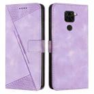 For Xiaomi Redmi Note 9 / 10X Dream Triangle Leather Phone Case with Lanyard(Purple) - 1