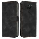 For Xiaomi Redmi Note 9 / 10X Dream Triangle Leather Phone Case with Lanyard(Black) - 1