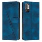 For Xiaomi Redmi Note 10 5G / Note 10T 5G Dream Triangle Leather Phone Case with Lanyard(Blue) - 1