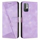 For Xiaomi Redmi Note 10 5G / Note 10T 5G Dream Triangle Leather Phone Case with Lanyard(Purple) - 1