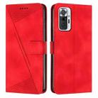 For Xiaomi Redmi Note 10 Pro / Note 10 Pro Max Dream Triangle Leather Phone Case with Lanyard(Red) - 1