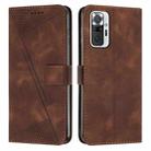 For Xiaomi Redmi Note 10 Pro / Note 10 Pro Max Dream Triangle Leather Phone Case with Lanyard(Brown) - 1