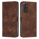 For Xiaomi Redmi Note 11 4G Global / Note 11S Dream Triangle Leather Phone Case with Lanyard(Brown) - 1