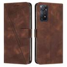 For Xiaomi Redmi Note 11 Pro 4G Global Dream Triangle Leather Phone Case with Lanyard(Brown) - 1