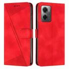 For Xiaomi Redmi Note 11E / Note 10 5G 2022 Dream Triangle Leather Phone Case with Lanyard(Red) - 1