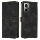 For Xiaomi Redmi Note 11E / Note 10 5G 2022 Dream Triangle Leather Phone Case with Lanyard(Black) - 1