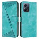 For Xiaomi Redmi Note 12 5G Global Dream Triangle Leather Phone Case with Lanyard(Green) - 1