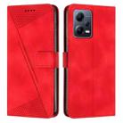 For Xiaomi Redmi Note 12 Pro 4G Global Dream Triangle Leather Phone Case with Lanyard(Red) - 1