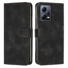 For Xiaomi Redmi Note 12 Pro+ Global Dream Triangle Leather Phone Case with Lanyard(Black) - 1
