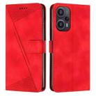 For Xiaomi Redmi Note 12 Turbo Dream Triangle Leather Phone Case with Lanyard(Red) - 1