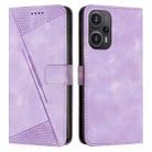 For Xiaomi Redmi Note 12 Turbo Dream Triangle Leather Phone Case with Lanyard(Purple) - 1