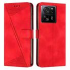 For Xiaomi 13T / Xiaomi 13T Pro Dream Triangle Leather Phone Case with Lanyard(Red) - 1