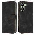 For Xiaomi Redmi 13C Dream Triangle Leather Phone Case with Lanyard(Black) - 1