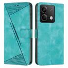 For Xiaomi Redmi Note 13 Dream Triangle Leather Phone Case with Lanyard(Green) - 1