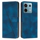 For Xiaomi Redmi Note 13 Pro 5G Dream Triangle Leather Phone Case with Lanyard(Blue) - 1