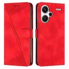 For Xiaomi Redmi Note 13 Pro+ Dream Triangle Leather Phone Case with Lanyard(Red) - 1