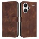 For Xiaomi Redmi Note 13 Pro+ Dream Triangle Leather Phone Case with Lanyard(Brown) - 1