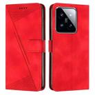 For Xiaomi 14 Dream Triangle Leather Phone Case with Lanyard(Red) - 1