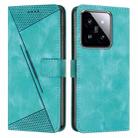 For Xiaomi 14 Dream Triangle Leather Phone Case with Lanyard(Green) - 1