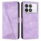 For Xiaomi Redmi K70E Dream Triangle Leather Phone Case with Lanyard(Purple) - 1