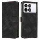 For Xiaomi Redmi K70E Dream Triangle Leather Phone Case with Lanyard(Black) - 1