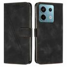 For Xiaomi Redmi Note 13 Pro 4G Global Dream Triangle Leather Phone Case with Lanyard(Black) - 1