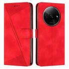 For Xiaomi Redmi A3 Dream Triangle Leather Phone Case with Lanyard(Red) - 1